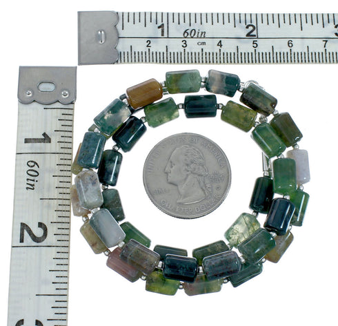 Southwest Authentic Sterling Silver Multicolor Jasper Bead Necklace X10117