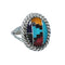 Navajo Manmade Multicolor Inlay Sterling Silver Ring Size 7-1/2 X10202