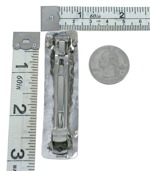 Native American Navajo Turquoise Sterling Silver Hair Barrette X10323