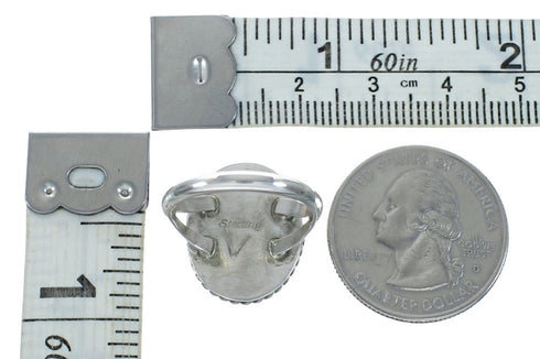 American Indian Silver Picture Rock Jewelry Ring Size 7-1/4 X10334
