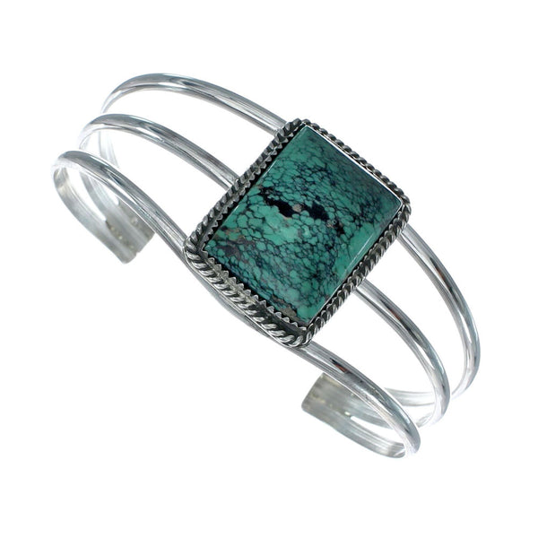 Native American Turquoise Sterling Silver Navajo Cuff Bracelet X10345