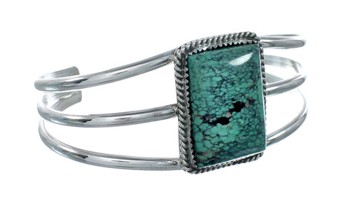 Native American Turquoise Sterling Silver Navajo Cuff Bracelet X10345