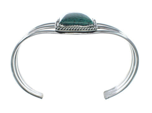 Native American Turquoise Sterling Silver Navajo Cuff Bracelet X10345