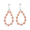 Sterling Silver Navajo Pink Coral Bead Post Dangle Earrings X10273