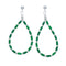 Sterling Silver Malachite Heishi Bead Post Dangle Earrings X10274