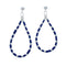 Sterling Silver Lapis Bead Post Dangle Earrings X10276