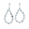 Navajo Sterling Silver Howlite Bead Post Dangle Earrings X10284