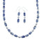 Genuine Sterling Silver Southwest Dumortierite Bead Necklace X10250