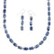 Genuine Sterling Silver Southwest Dumortierite Bead Necklace X10251
