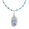 Turquoise And Sea Shell Southwest Authentic Sterling Silver Bead Leaf Necklace X10255