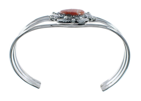 Sterling Silver Navajo Authentic Oyster Shell Cuff Bracelet X10260