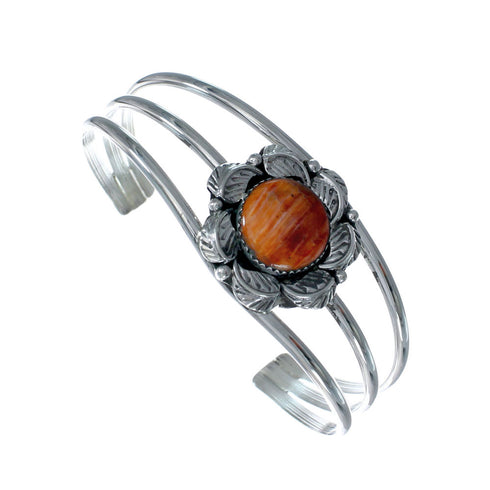 Authentic Oyster Shell Sterling Silver Navajo Cuff Bracelet X10261