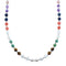 Sterling Silver Treasure Multicolor Bead Necklace X10292