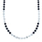 Sterling Silver Onyx & Howlite Multicolor Bead Necklace X10294