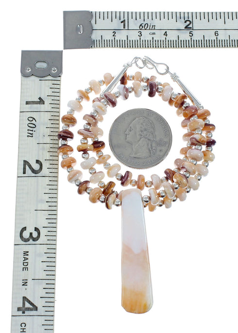 Oyster Shell Sterling Silver Bead Necklace X10298