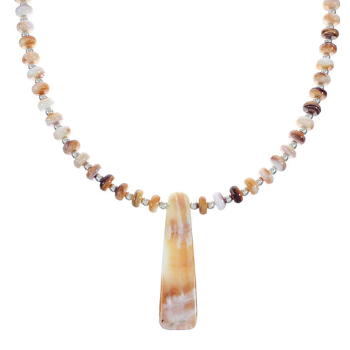 Oyster Shell Sterling Silver Bead Necklace X10299