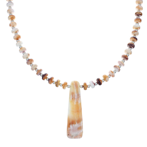 Oyster Shell Sterling Silver Bead Necklace X10299