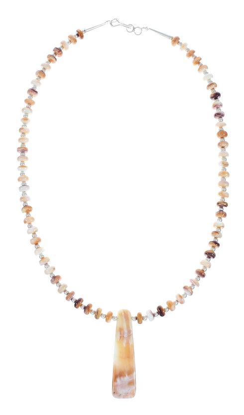 Oyster Shell Sterling Silver Bead Necklace X10299