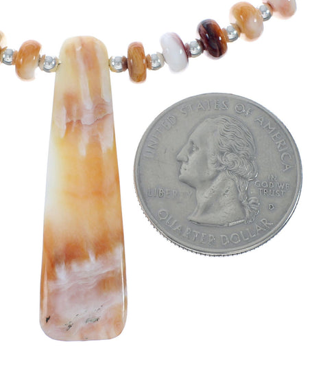 Oyster Shell Sterling Silver Bead Necklace X10299