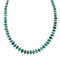 Navajo Genuine Sterling Silver And Turquoise Bead Necklace X10378