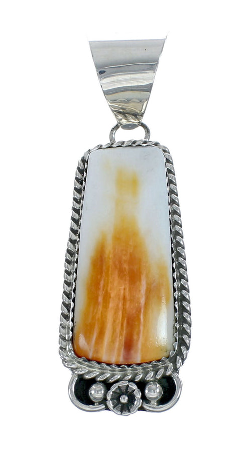 Navajo Oyster Shell Silver Bead Necklace Pendant Set X10382