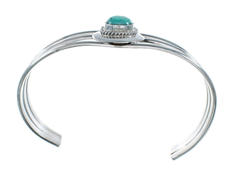 Turquoise Navajo Sterling Silver Tear Drop Cuff Bracelet X10387