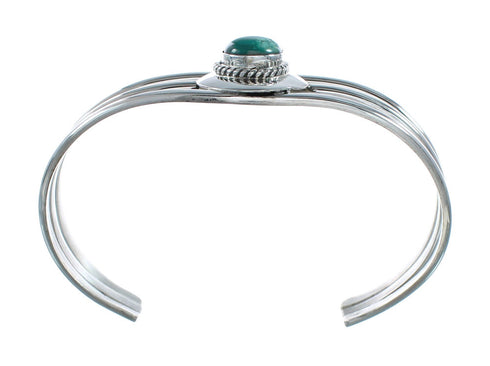 Turquoise Navajo Sterling Silver Tear Drop Cuff Bracelet X10391