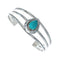 Native American Navajo Turquoise Sterling Silver Tear Drop Cuff Bracelet X10395