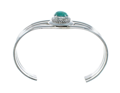 Turquoise Native American Sterling Silver Tear Drop Cuff Bracelet X10398