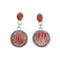Native American Oyster Shell Sterling Silver Post Dangle Earrings X10410
