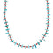 Southwestern Turquoise Coral Sterling Silver Bead Necklace X10420