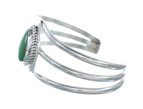 Native American Turquoise Sterling Silver Tear Drop Navajo Cuff Bracelet X10435