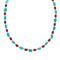 Navajo Turquoise Coral Sterling Silver Bead Necklace X10438