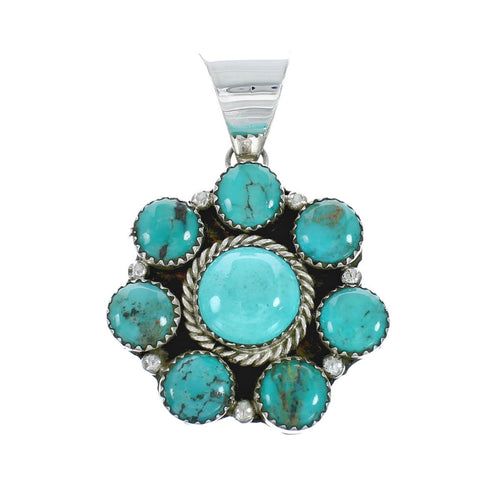Native American Navajo Turquoise Sterling Silver Pendant X10439