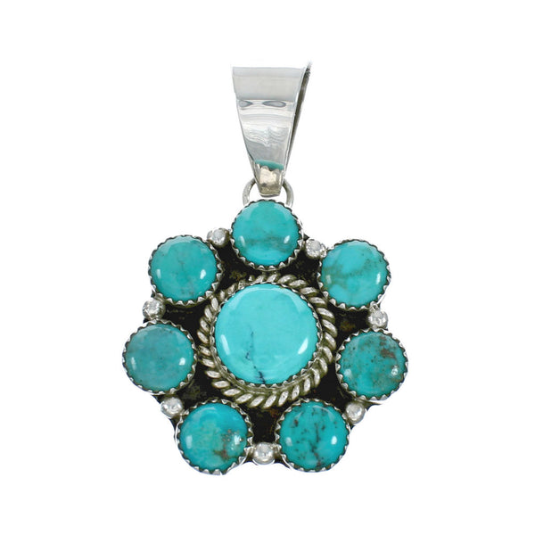 Turquoise Navajo Sterling Silver Pendant X10440