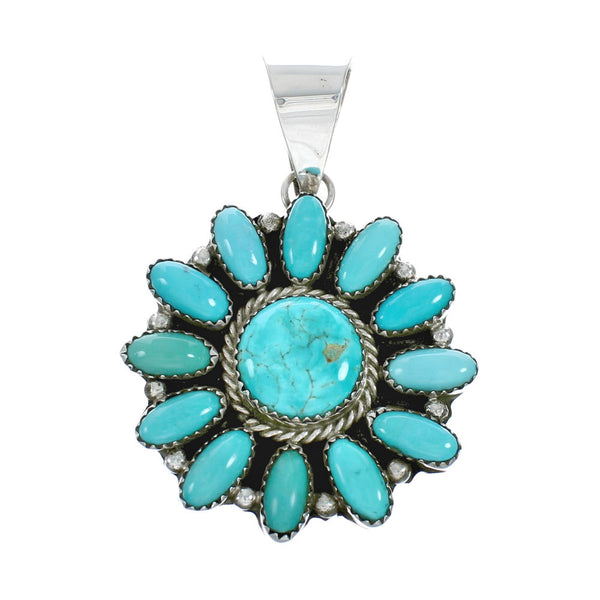 Native American Turquoise Sterling Silver Pendant X10441