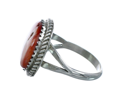Native American Sterling Silver Oyster Shell Ring Size 8 X10446