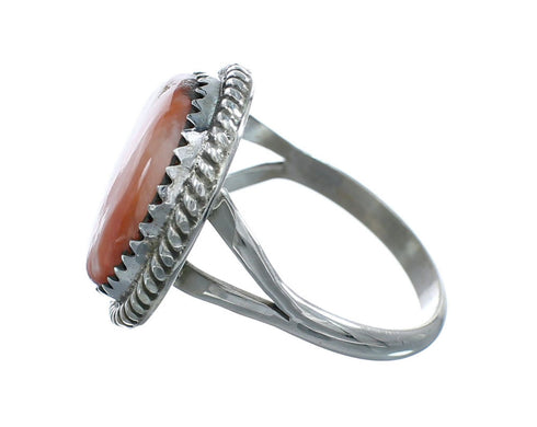 Navajo Sterling Silver Oyster Shell Ring Size 7 X10447