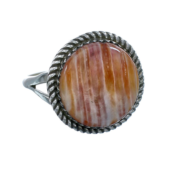 Oyster Shell Sterling Silver Navajo Ring Size 8-3/4 X10449