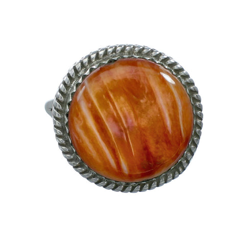 Oyster Shell Sterling Silver Navajo Ring Size 7-3/4 X10452