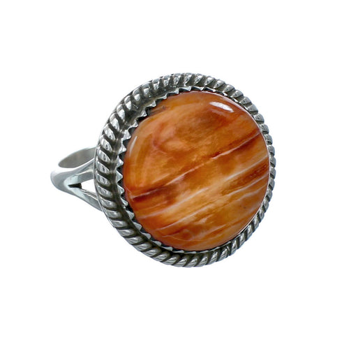 Oyster Shell Sterling Silver Navajo Ring Size 7-3/4 X10453