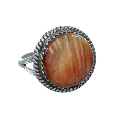 Native American Oyster Shell Sterling Silver Navajo Ring Size 7-3/4 X10454