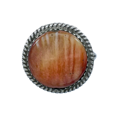 Native American Oyster Shell Sterling Silver Navajo Ring Size 7-3/4 X10454