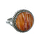 Native American Oyster Shell Sterling Silver Navajo Ring Size 7-3/4 X10455