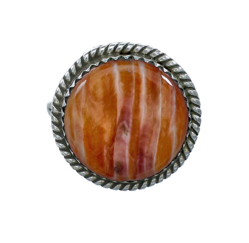 Native American Oyster Shell Sterling Silver Navajo Ring Size 7-3/4 X10455