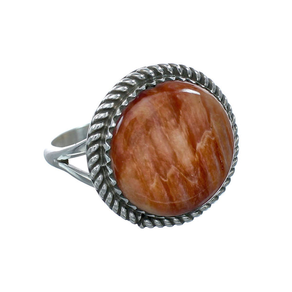 Native American Navajo Oyster Shell Sterling Silver Ring Size 7-3/4 X10456