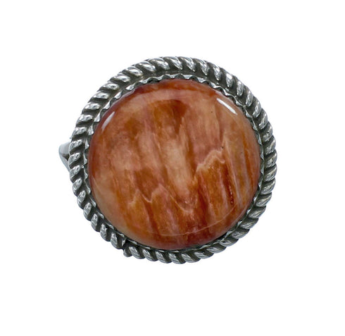 Native American Navajo Oyster Shell Sterling Silver Ring Size 7-3/4 X10456