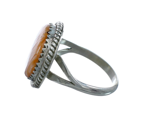 Navajo Oyster Shell Sterling Silver Ring Size 8 X10457