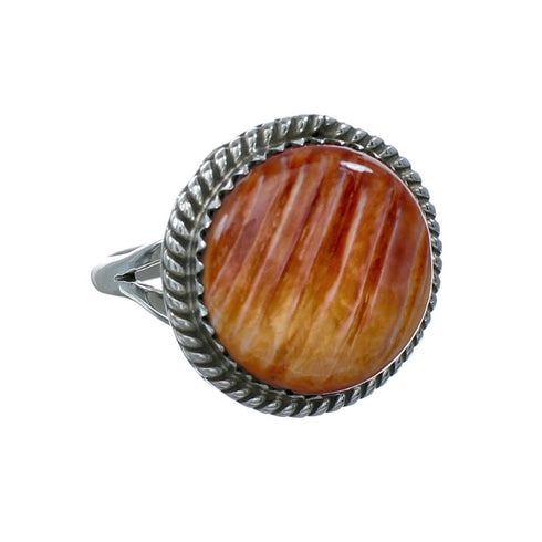 Oyster Shell Navajo Sterling Silver Ring Size 6-3/4 X10459