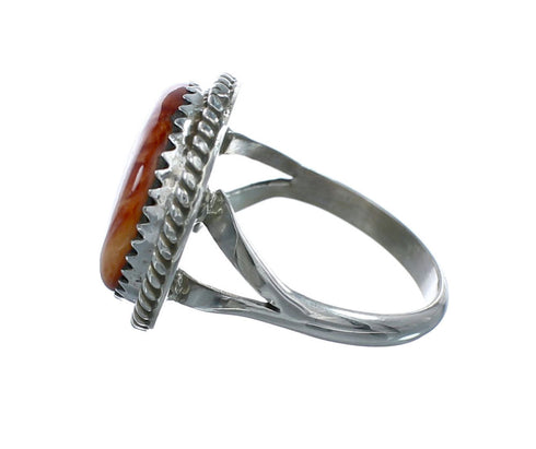 Oyster Shell Navajo Sterling Silver Ring Size 6-3/4 X10459